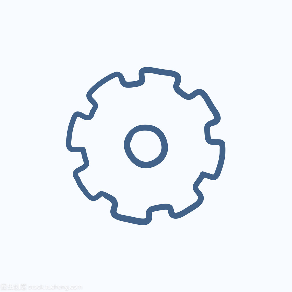 齒輪素描圖標 工業(yè)時代的機械美學(xué)